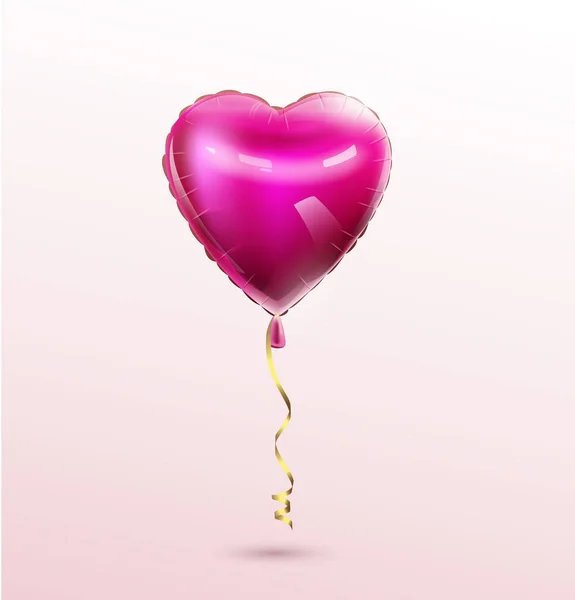 3D srdce bublina izolovaných na bílém pozadí. Vektor slavnostní dekorace pro Valentines den, Zenske den narozeniny, matky den blahopřání plakátu nápis navrhnout šablonu balónek výročí svatby. — Stockový vektor