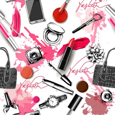 Vektör çizilmiş grafik moda sketch düz ayakkabı ver. Trend grafik kontrastlı glamour moda Dikişsiz desen.