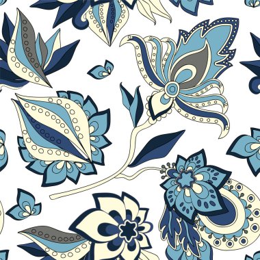 hisse senedi vektör soyut sorunsuz doodle deseni çiçekli ve 