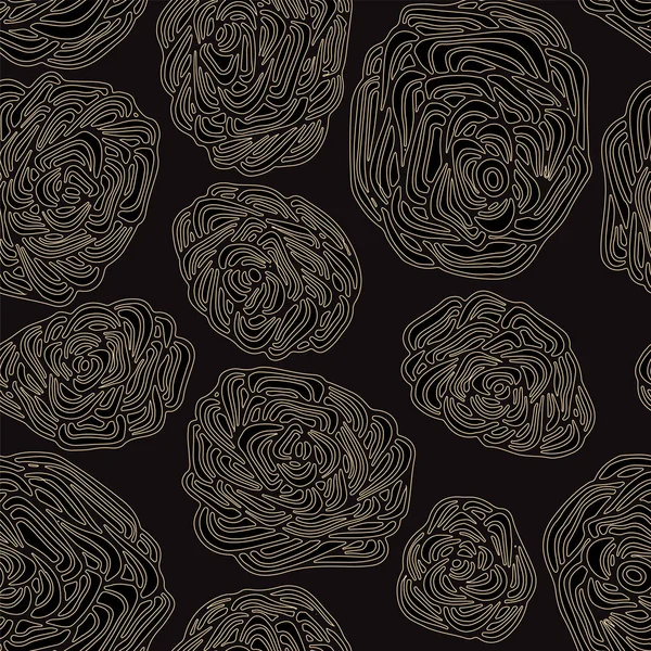 Voorraad vector abstracte naadloze doodle patroon met bloemen en — Stockvector