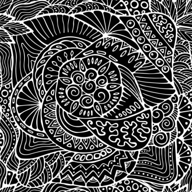 hisse senedi vektör sorunsuz çiçek, doodle desen. Sanat backg