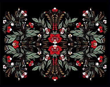 hisse senedi vektör soyut el çiçek ve dalga çizmek, buket doodle.