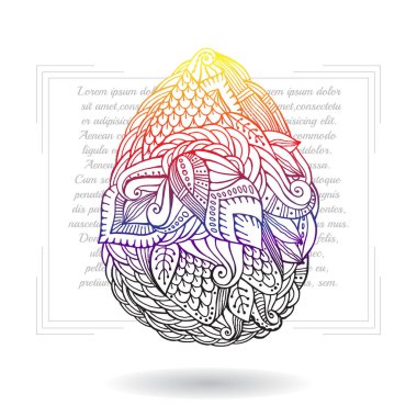 hisse senedi vektör Paskalya yumurtası. karikatür doodle tarzı.