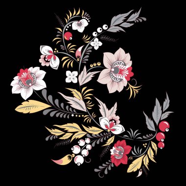 hisse senedi vektör çiçek buketi. Bahar kartı, davet.