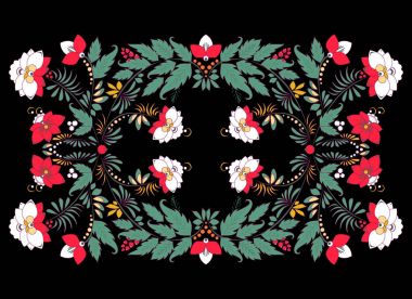 hisse senedi vektör soyut çiçek ve yaprak, doodle süsleme. Botanik