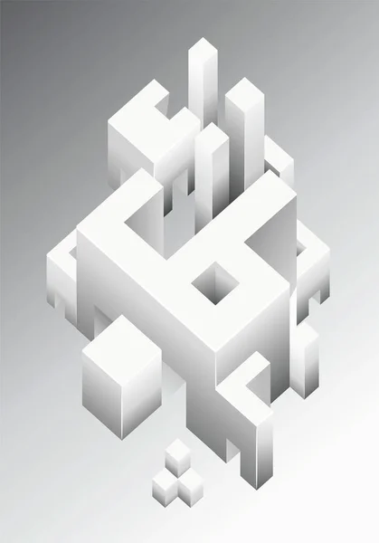 Abstrakter geometrischer Hintergrund mit Quadrat — Stockvektor