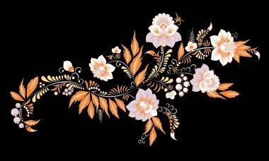 hisse senedi vektör soyut çiçek ve dalgalar, doodle çiçek buketi.