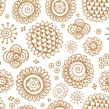 hisse senedi vektör sorunsuz çiçek, doodle desen. Sanat backg