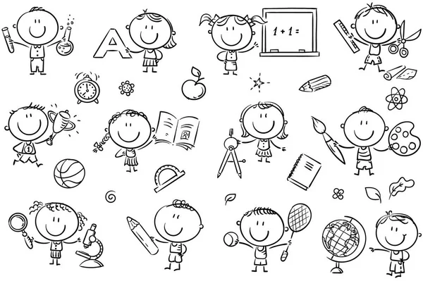 Çocuklar ile okul şeyler