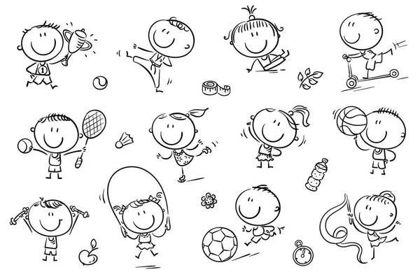 Kids and Sport — Stock Vector