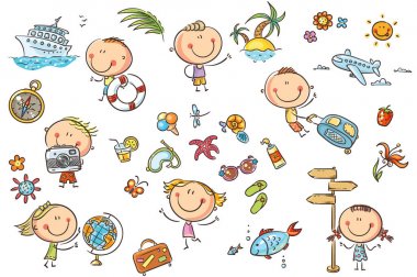 Summer and Travelling Set vector