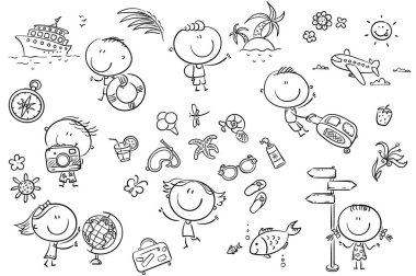 Summer and Travelling Set vector