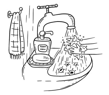 Sabunla ya da el hijyeniyle yıkamak enfeksiyonları önlemeye ve mikrop ve virüsleri önlemeye yardımcı olur.