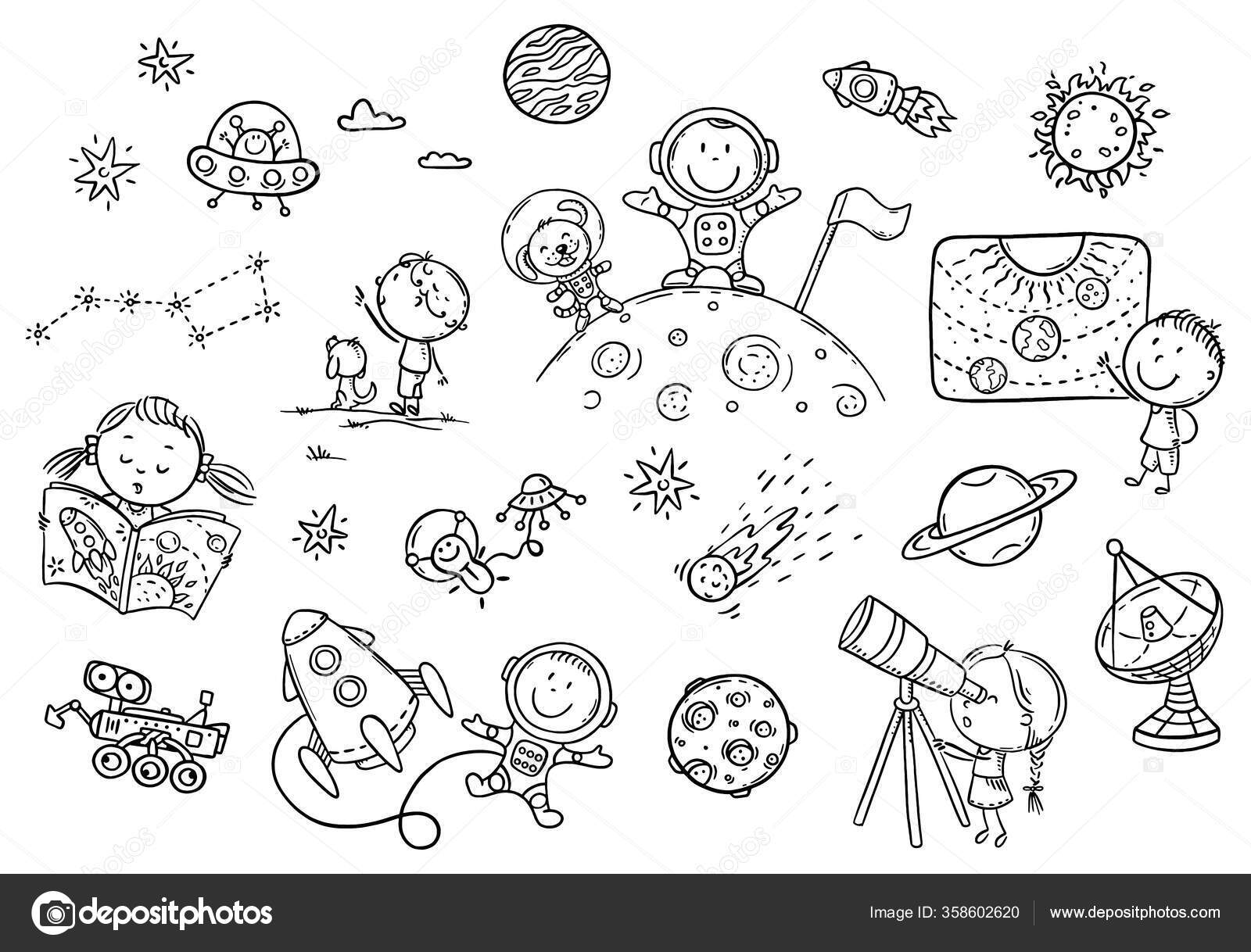 Desenhos de Astronautas para Colorir