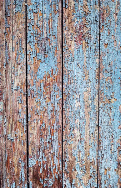 Ahşap arka plan ağaç eski bir kırık mavi ve beyaz boya dikey ile