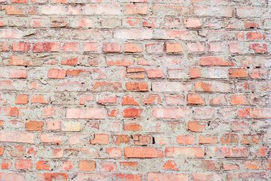 Background of an old red brick wall with a clear texture clipart