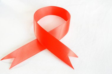 Kırmızı kurdele hemofili Dünya günü bir sembolü olarak.