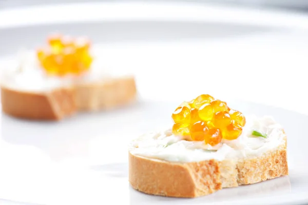 Canapés de caviar — Fotografia de Stock