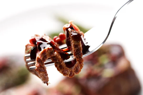 Beef tenderloin sliced — Stock Photo, Image