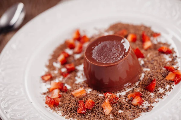 Chocolade pudding — Stockfoto
