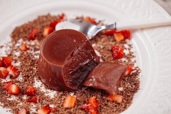 Chocolate pudding — Stock Photo, Image