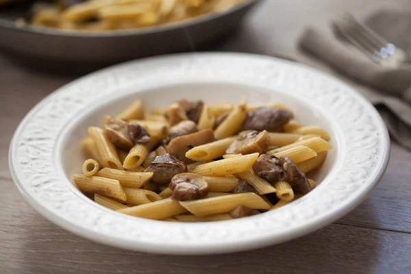 Pasta met champignons — Stockfoto