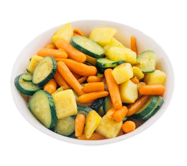 Смажені овочі на тарілці — стокове фото