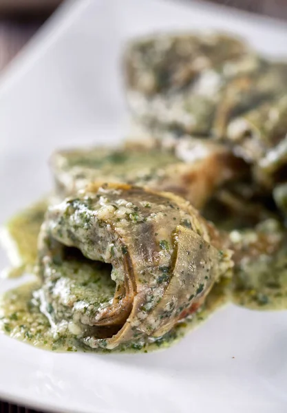 Carciofi Ripieni Piatto — Foto Stock