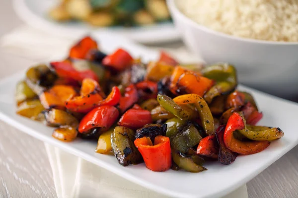 Roasted Pepper Plate — Stock Photo, Image