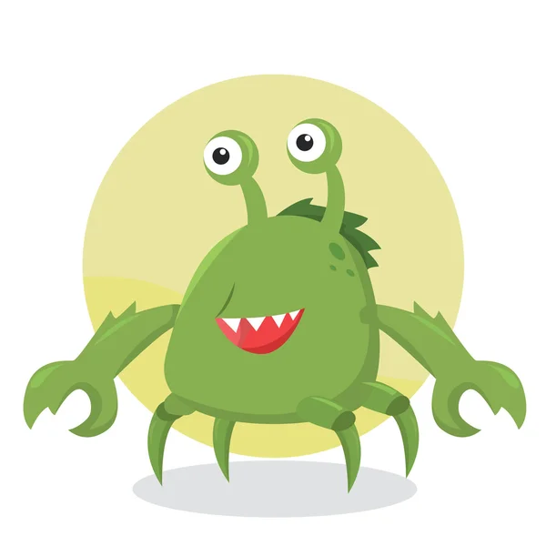 Crab monster character vector illustration design — Stock Vector