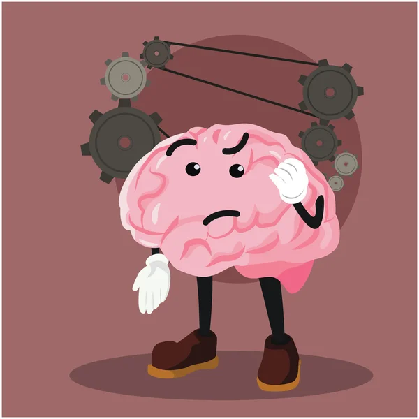 Brain thinking vector illustration design — Stock Vector