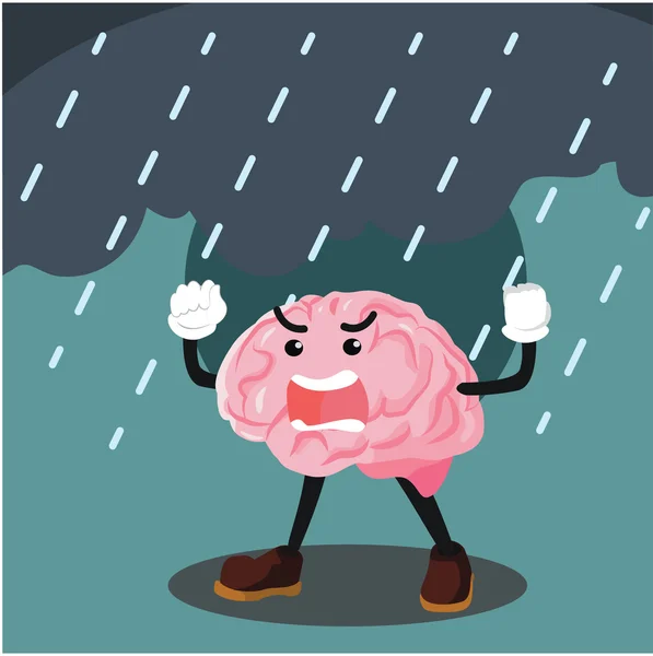 Brain brainstorming vector illustration design — Stock Vector