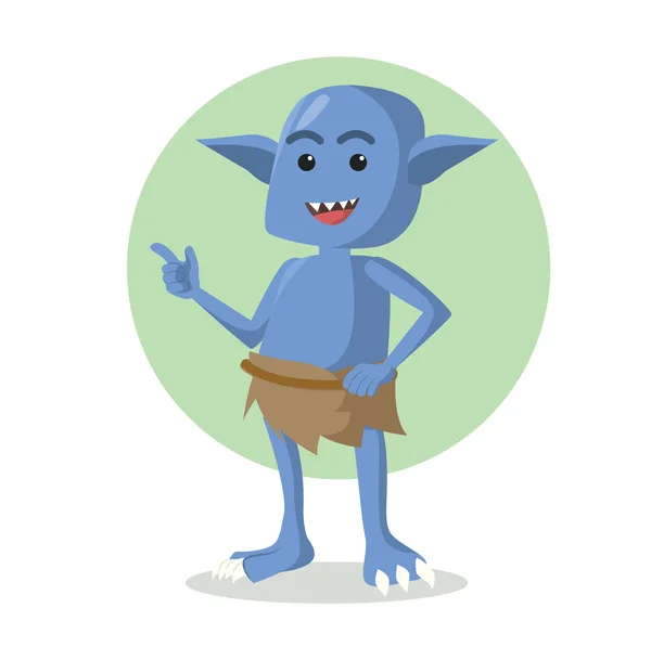 Illustration vectorielle de personnage monstre bleu — Image vectorielle