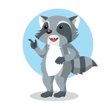 Rakun karakter vektör çizim tasarımı