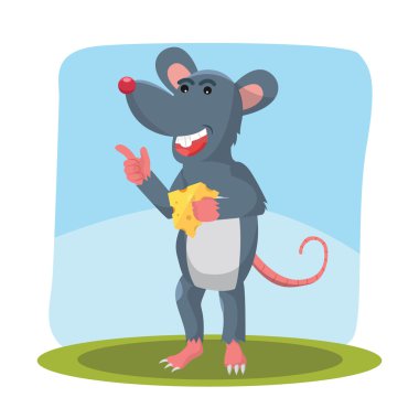 peynir vektör çizim tasarım tutarak fare