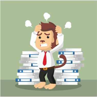 maymun office streesed işten