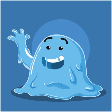 sümük canavarı vektör çizim tasarım erimiş