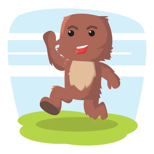 Potwór Furry charakter wektor ilustracja projekt — Wektor stockowy