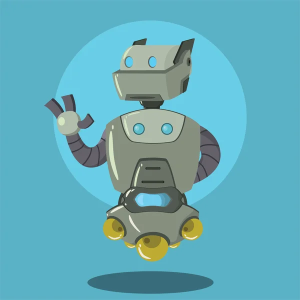 Schoonmaak robot vector illustratie ontwerp — Stockvector