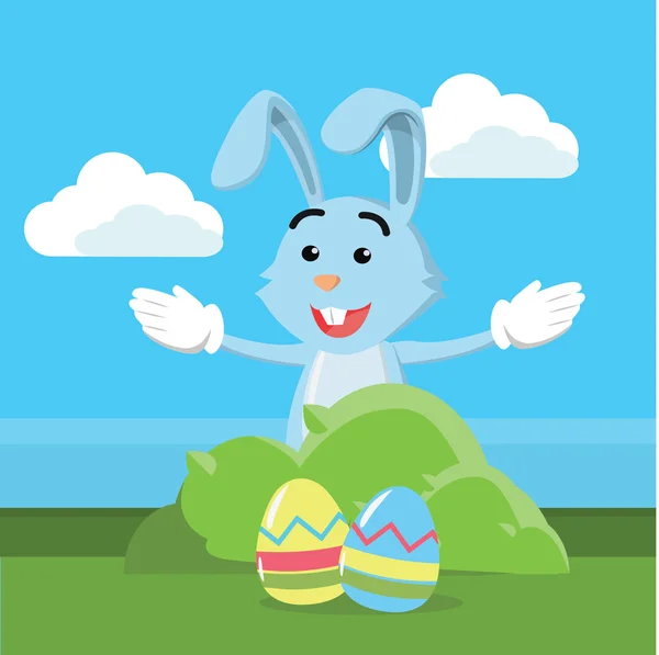 Paasei bunny vector illustratie ontwerp — Stockvector