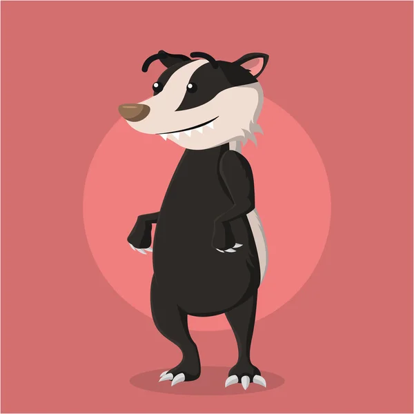 Honey Badger vector illustratie ontwerp — Stockvector