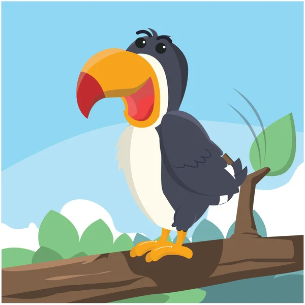 Toucan Characterdesign vector illustratie — Stockvector