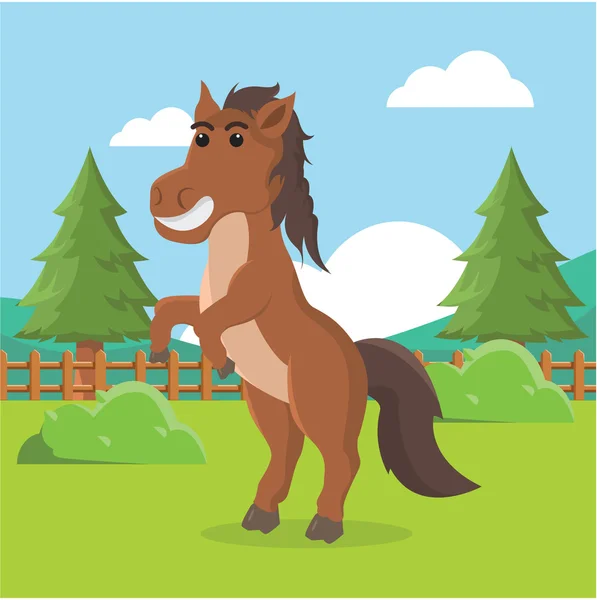 Кінь персонаж Векторний дизайн ілюстрації — стоковий вектор