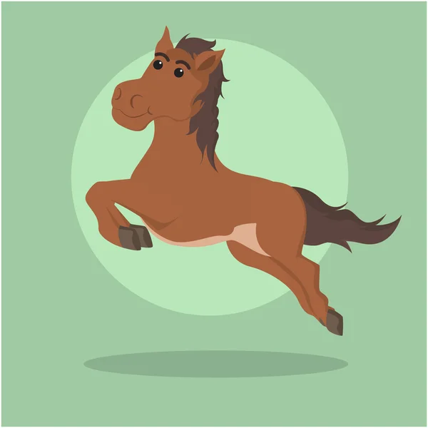 Cavalo salto vetor ilustração design — Vetor de Stock