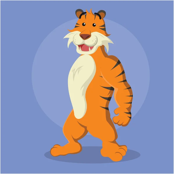 Desenho da ilustração do vetor do caráter do tigre — Vetor de Stock