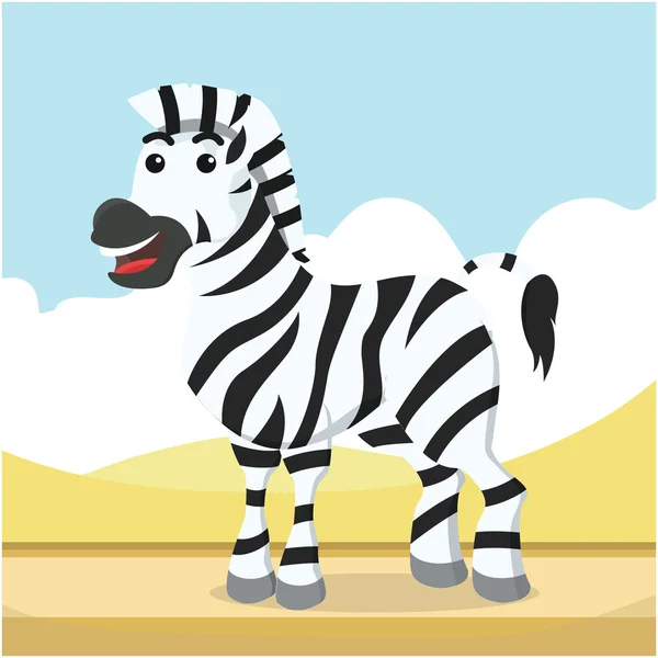 Design de ilustração de vetor de caracteres zebra — Vetor de Stock