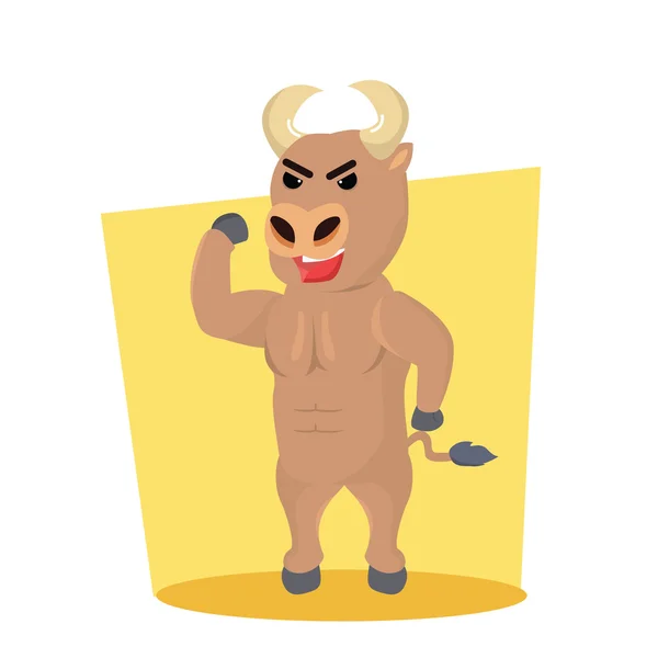 Bull character vector illustration design — ストックベクタ