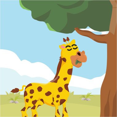 ağaç çim yeme zürafa