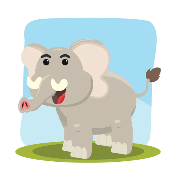 Elephant karaktärsdesign vektor illustration — Stock vektor
