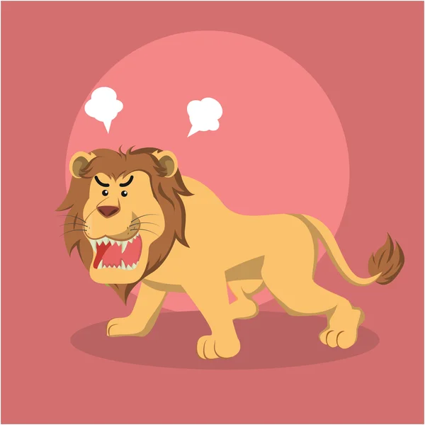 Angry lion vector illustration design — Stock Vector